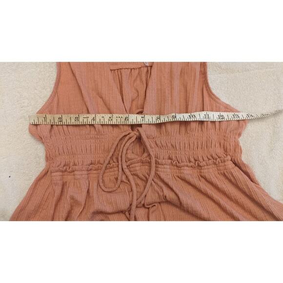 Free People Beach Bound Rouched Sleeveless Top, Pink/Peach, XS - Picture 5 of 8